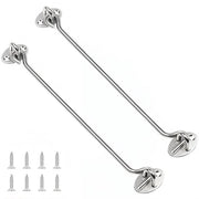 Set di 2 Ganci in Acciaio Inossidabile con Occhiello 35,5 cm