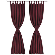 Tende Micro-Raso Bordò 2 pezzi con Occhielli 140 x 225 cm 130363