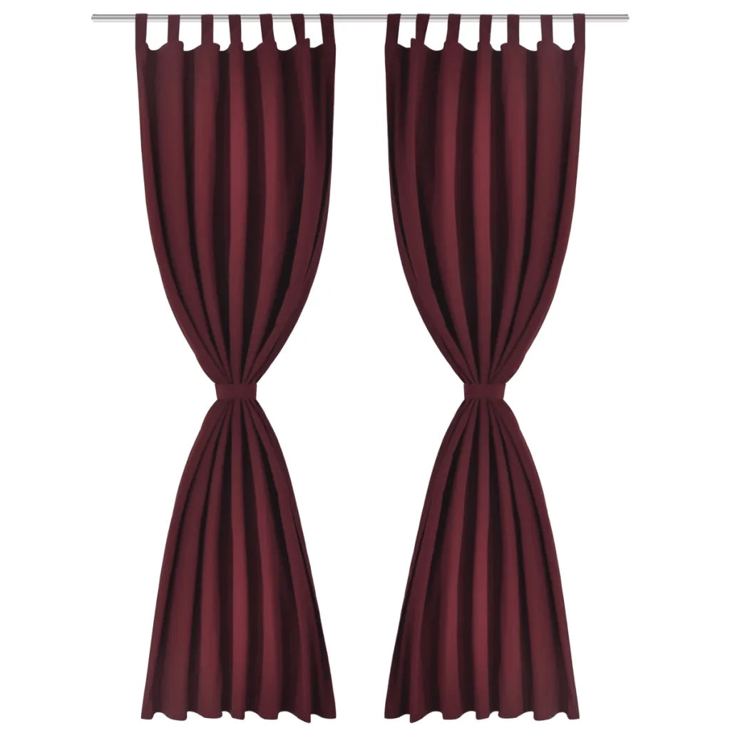 Tende Micro-Raso Bordò 2 pezzi con Occhielli 140 x 225 cm 130363