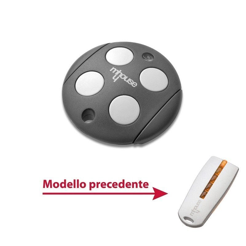 Nice EAN8032595792451 Mhouse GTX4 Telecomando 4 canali 433,92 MHz Rolling Code colore Nero