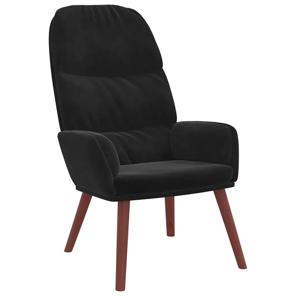 Poltrona Relax Nera in Velluto 4102616