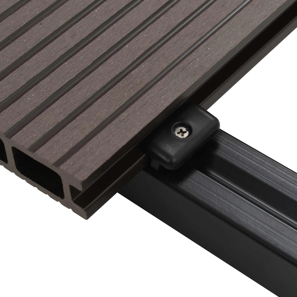 Pavimento da Deck 78 pcs Marrone Scuro WPC 3444793