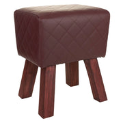 Sgabello imbottito marrone 36x30x47h