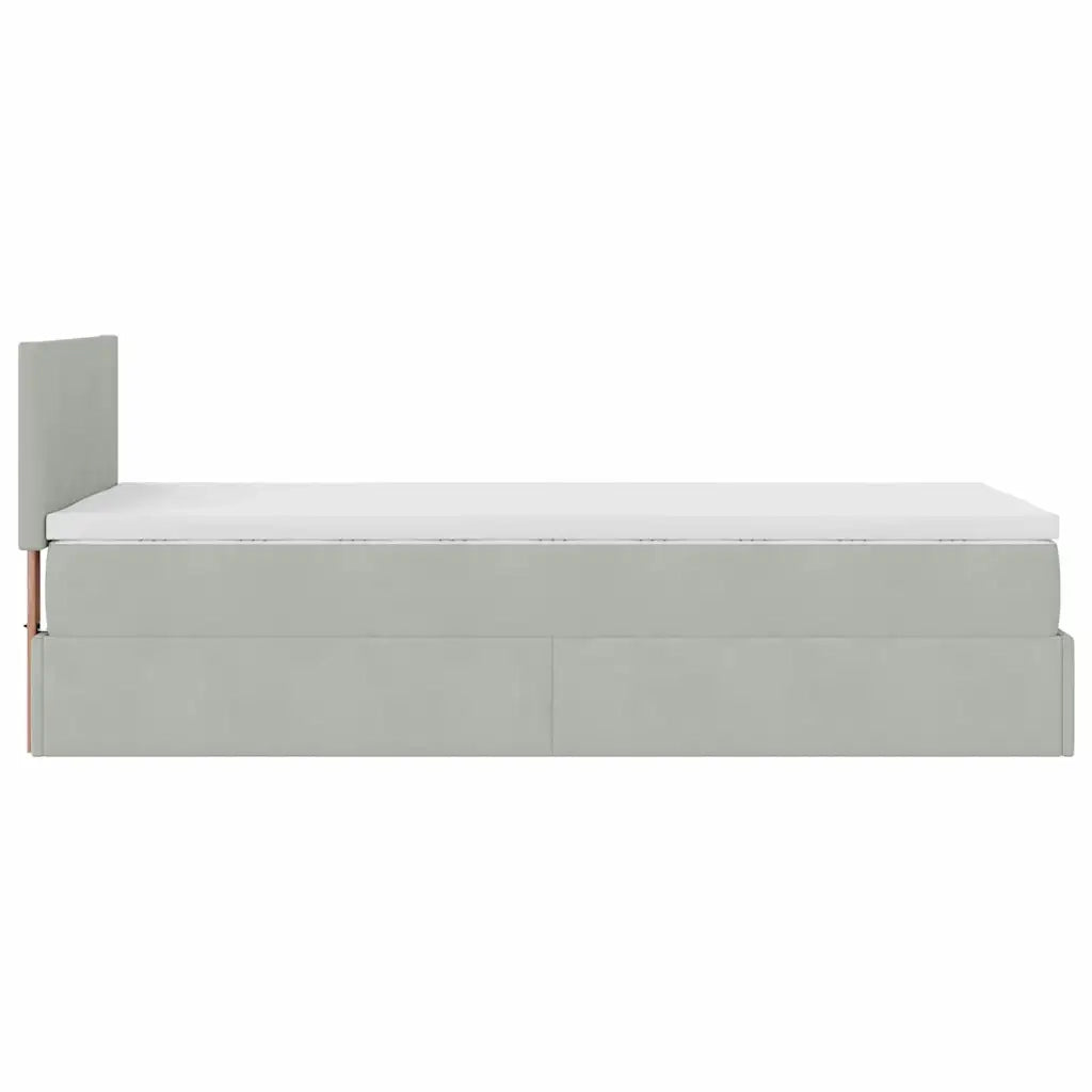 Struttura Letto Pouf con Materasso 100x200 cm Velluto 3312530