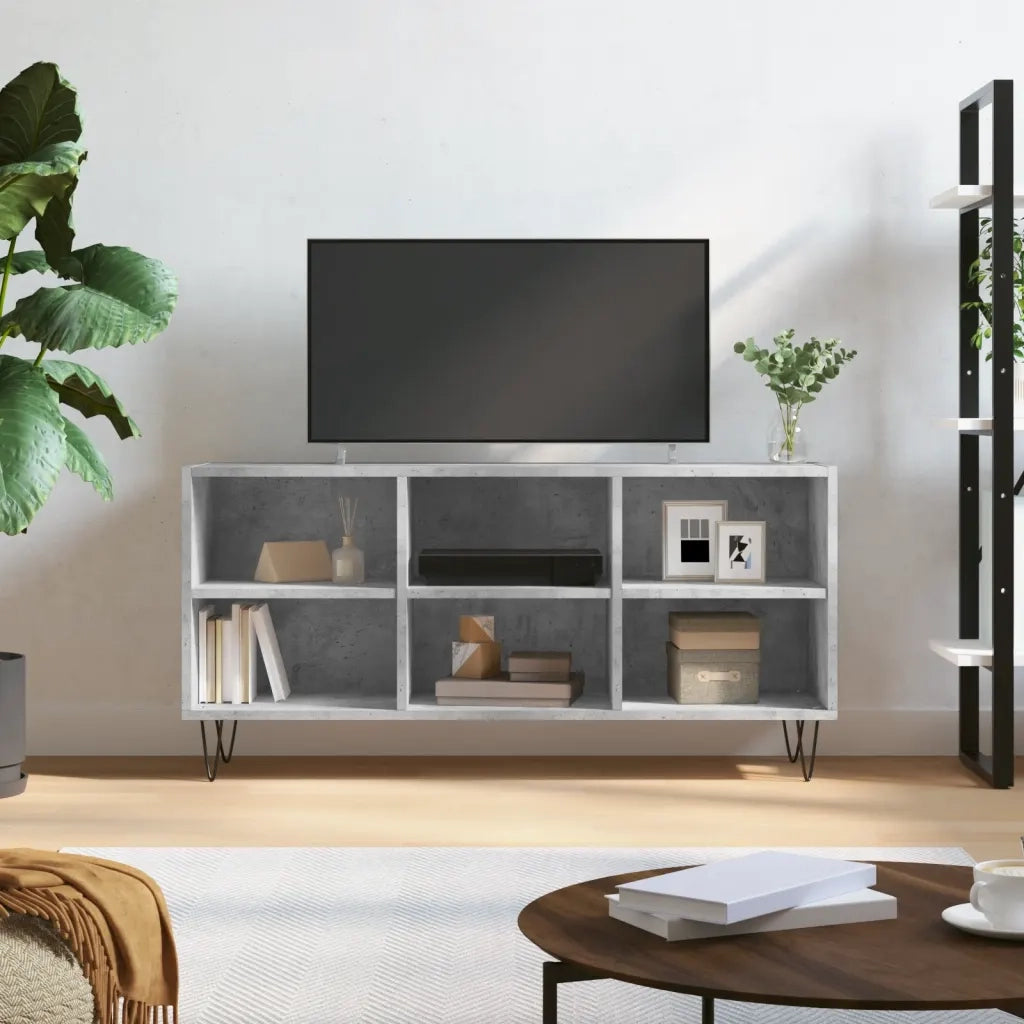 Mobile per TV-Credenza TV-Console TV Grigio Cemento 103,5x30x50 cm Legno Multistrato 270212
