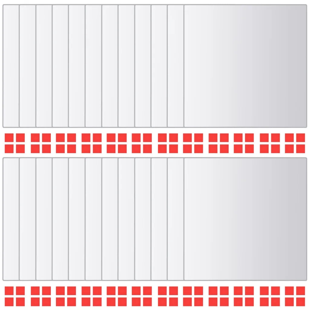 24 Pz Piastrelle a Specchio Quadrate-Specchio decorativo  in Vetro