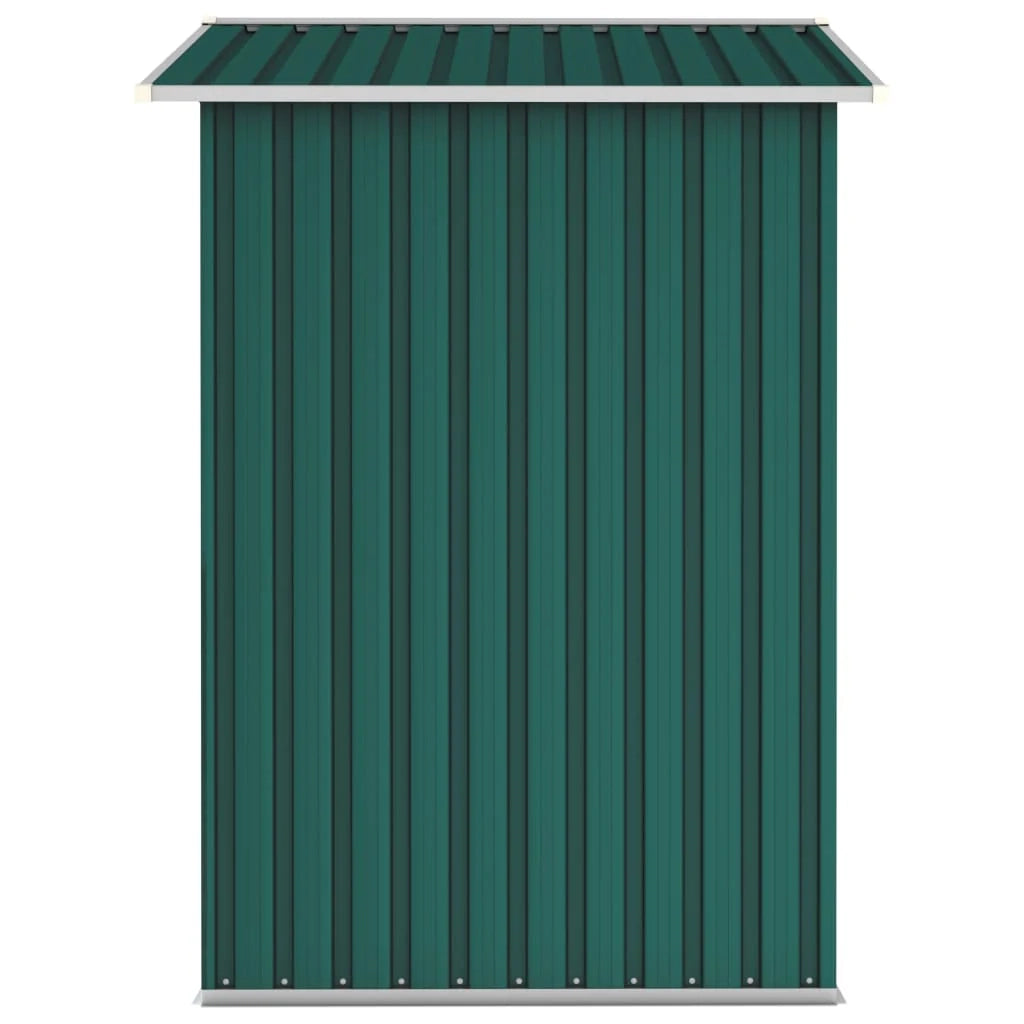 Casetta da giardino cabina ripostiglio casetta da esterno robusta casetta per attrezzi 205 x 129 x 183 cm acciaio zincato verde 02_0022372