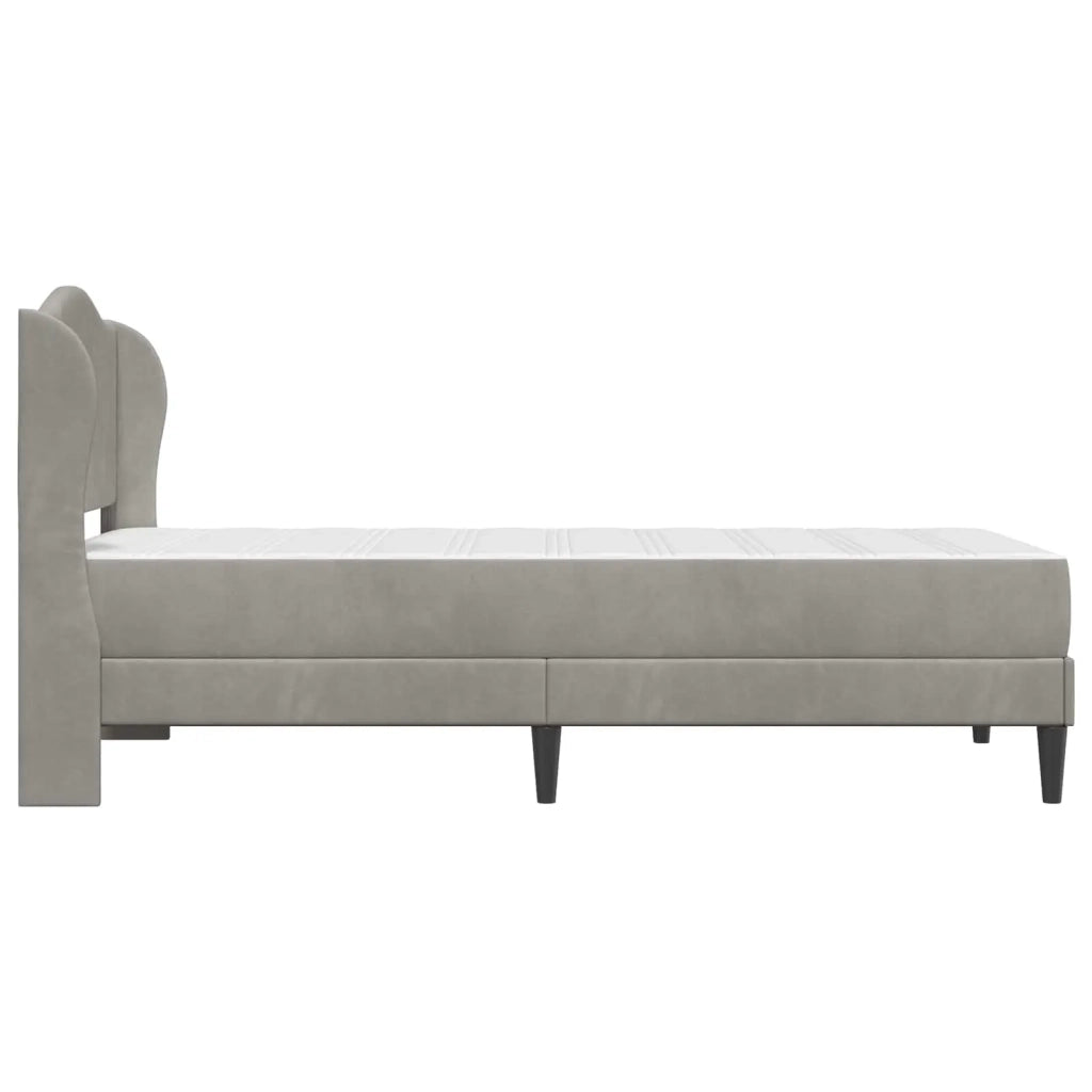 Struttura del letto-Giroletto Grigio Chiaro 80 x 200 cm Velluto 164493