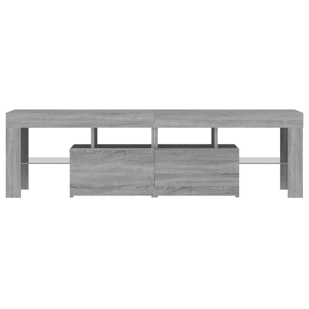 Mobile Porta TV con Luci LED-Mobile per TV-Credenza TV grigio sonoma 140x36,5x40 cm