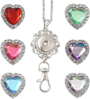 Set di 6 Snap Knop Kettinge con Charms Interchangeabili