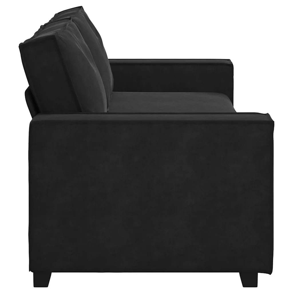 Divano a 3 Posti-Sofa 3 Posti Nero 180 cm in Velluto 686016
