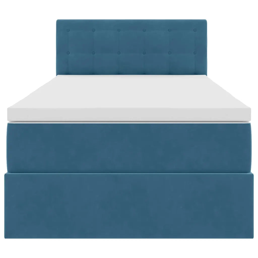 Letto con Contenitore Blu Scuro 90 x 200 cm Velluto 3370855