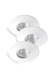 Set 3 faretti LED Randy Rabalux bianchi tondi IP44