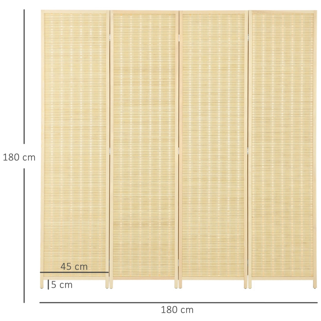 Paravento 4 Pannelli ¨C zephmum ¨C Bamb¨´ e Cotone 180x180 cm