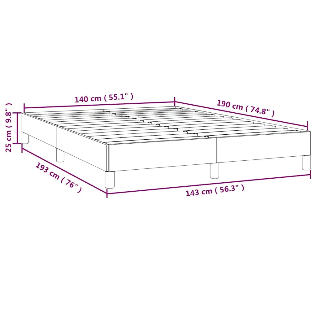Giroletto senza Materasso Blu Scuro 140x190 cm in Velluto 346974