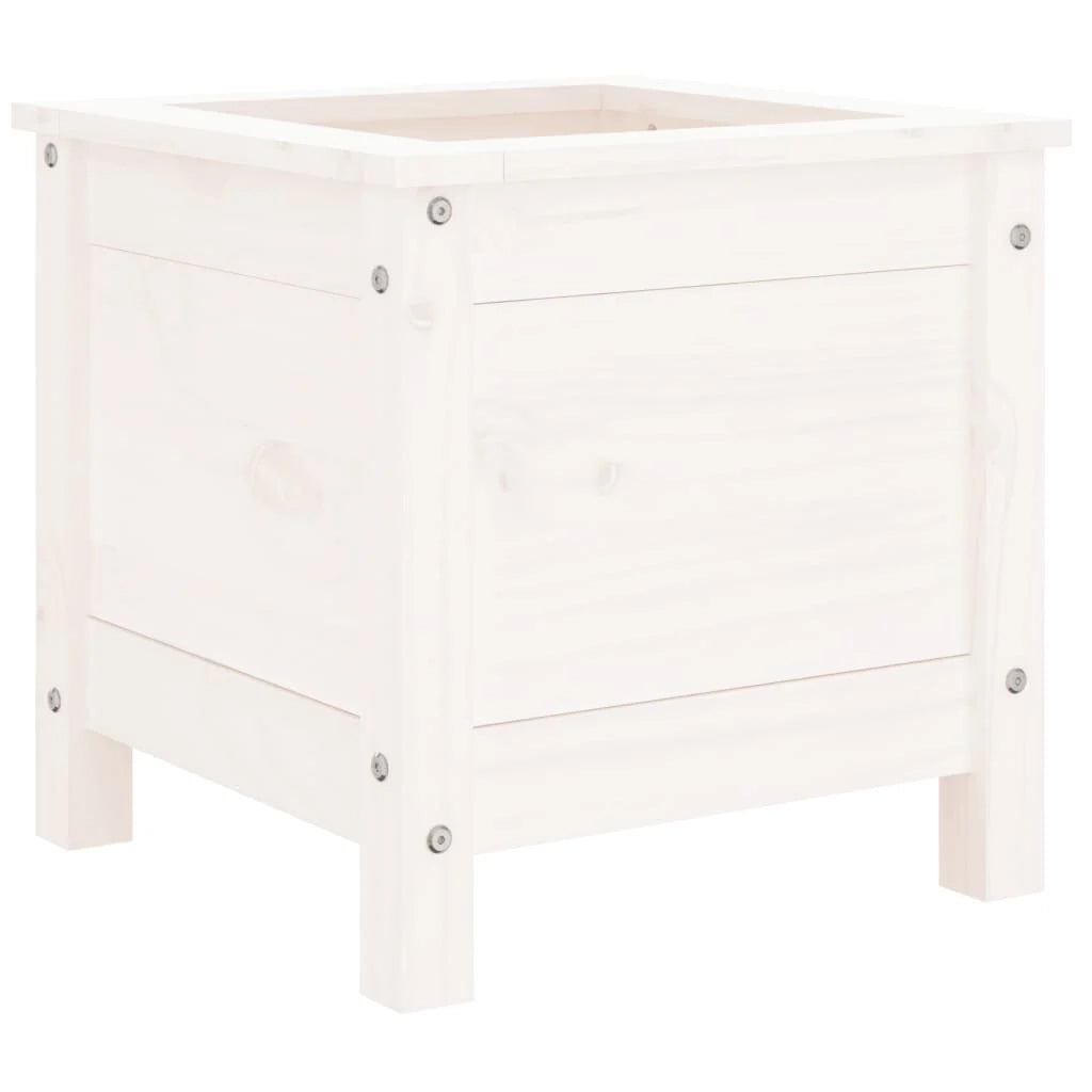 Fioriera rialzata per piante e fiori terrazza giardino 40 x 40 x 39 cm legno massello di pino bianco 02_0037532