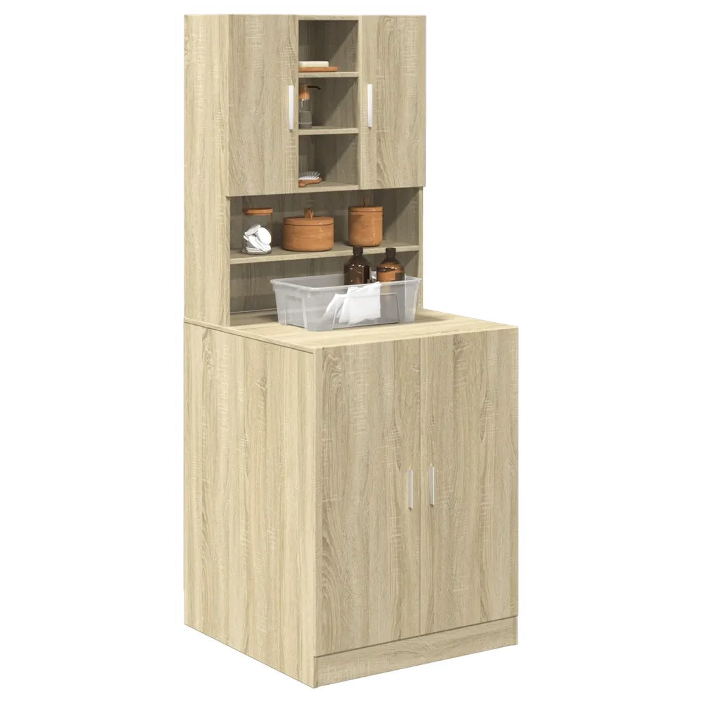 Mobili Lavatrice 2pz Rovere Sonoma in Legno Multistrato 3307666