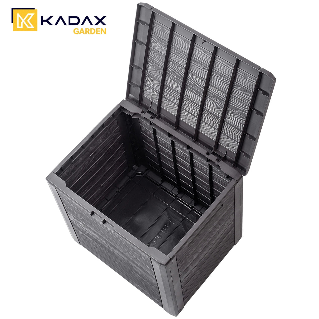 KADAX Box da giardino/balcone da 140 litri, contenitore per giardino, balcone e terrazzo.