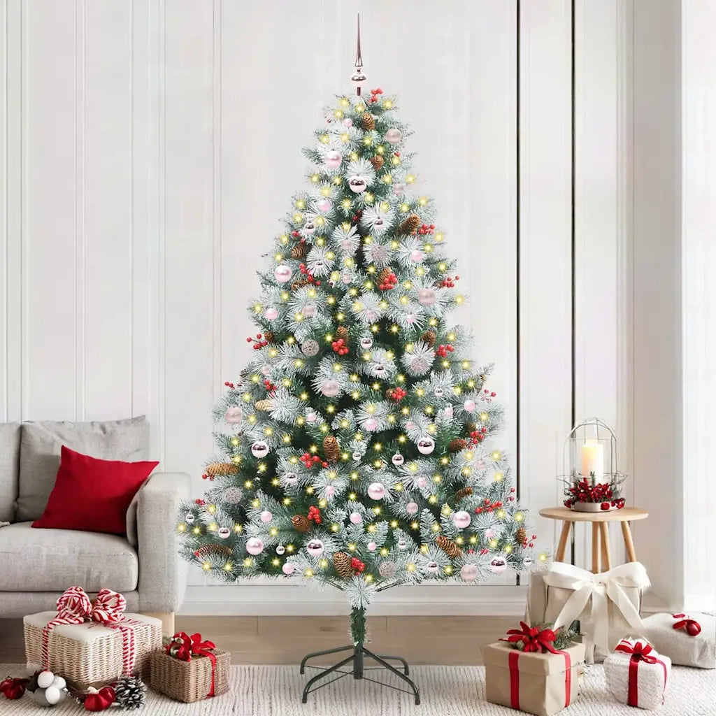 Albero di Natale artificiale Verde e bianco 240 cm 3395199