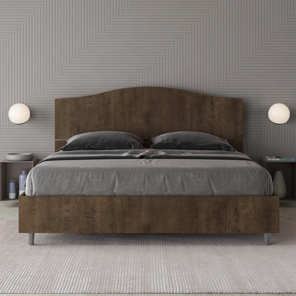 BS COM Letto matrimoniale con rete 160x190 noce