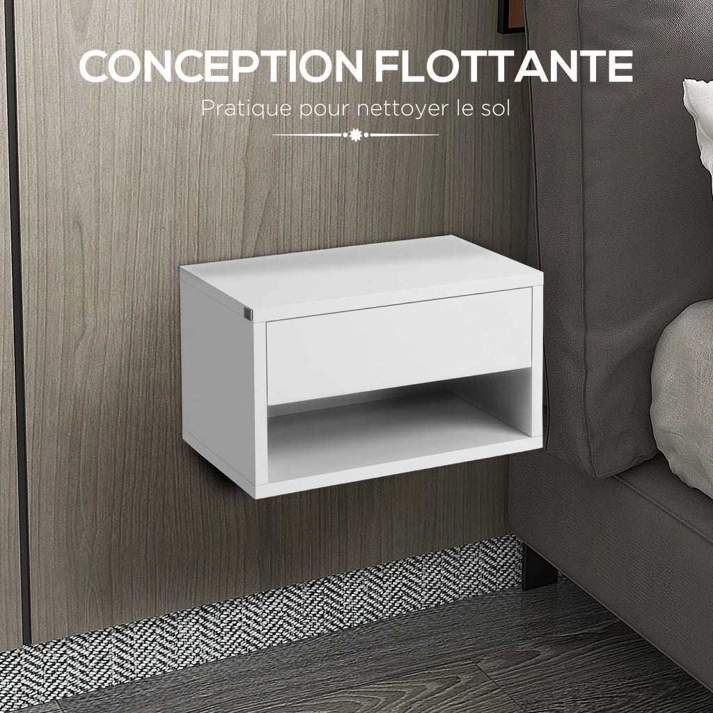 Comodino ¨C zephmum ¨C bianco 37x32x21 cm