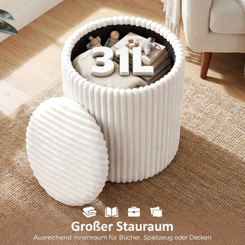 Cassa Panca Contenitore con Coperchio ¨C Minimal ¨C Bianco