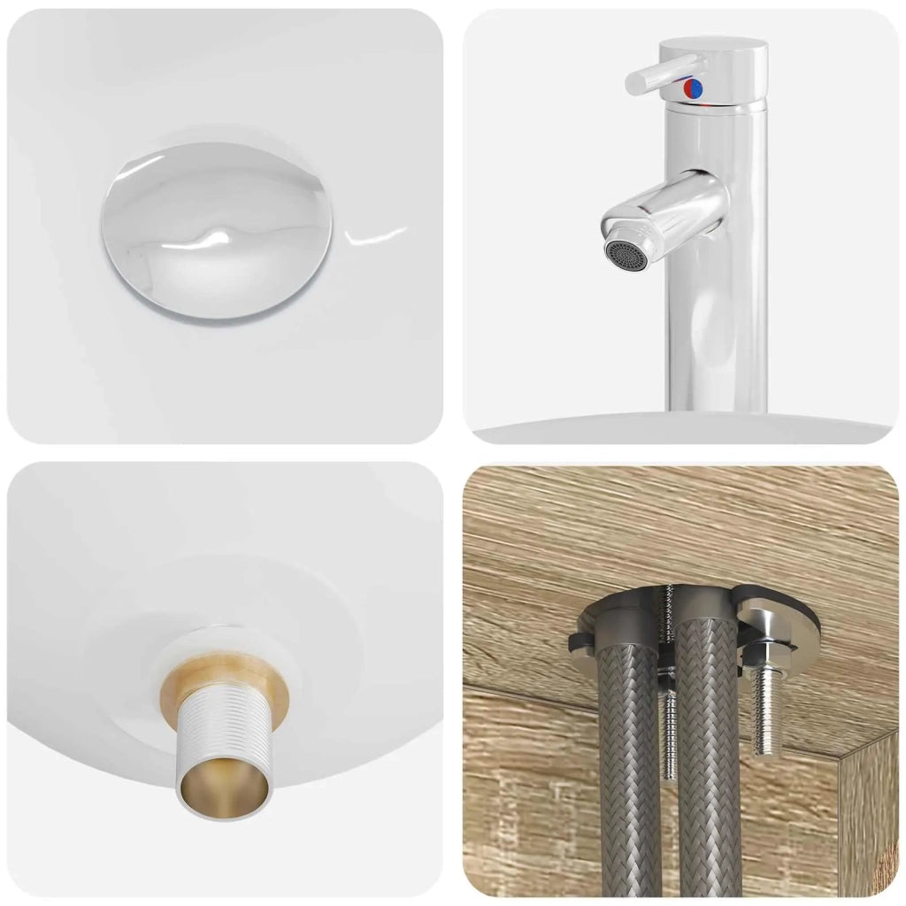 Set di mobili per il bagno 3 pz Rovere Sonoma 3405957