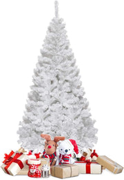 Albero di Natale 150 cm, Albero di Natale Bianco con 350 Rami in PVC e Supporto in Metallo, Albero di Natale Artificiale per Casa, Ufficio e Negozio (150 cm)