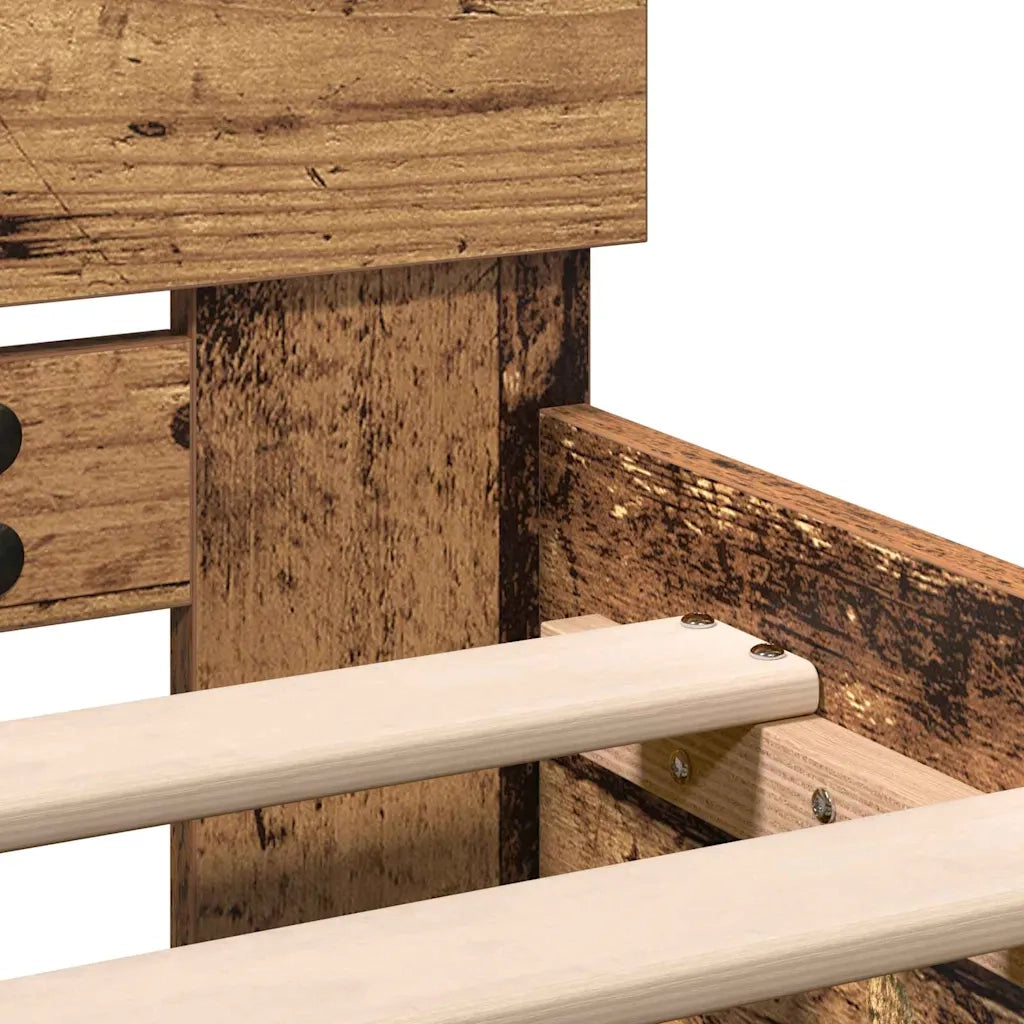 Struttura del letto-Giroletto Legno vecchio 193 x 125 x 70 cm