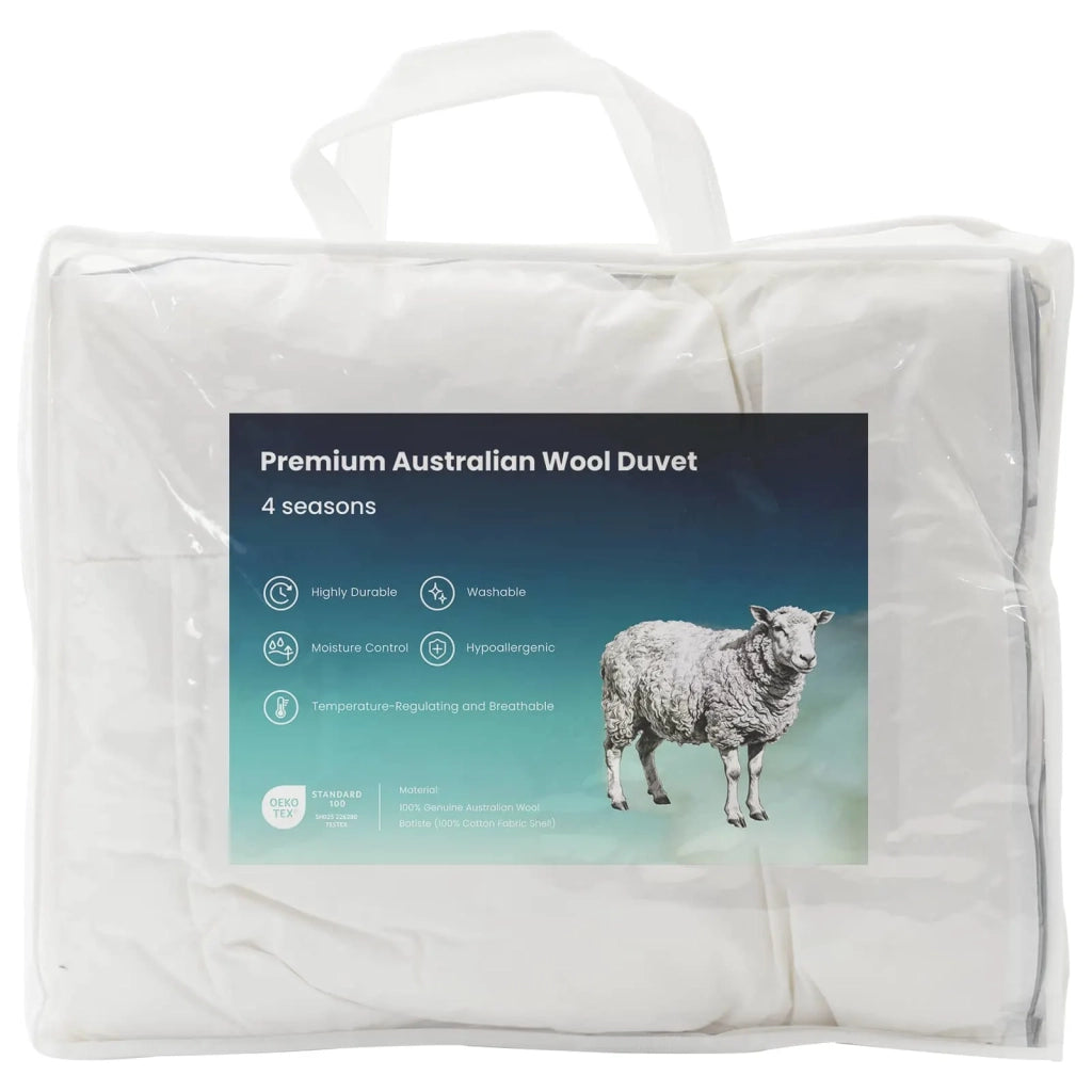 Set di piumone e cuscini 2 pcs 150x200 cm 4 stagioni Lana 3441148