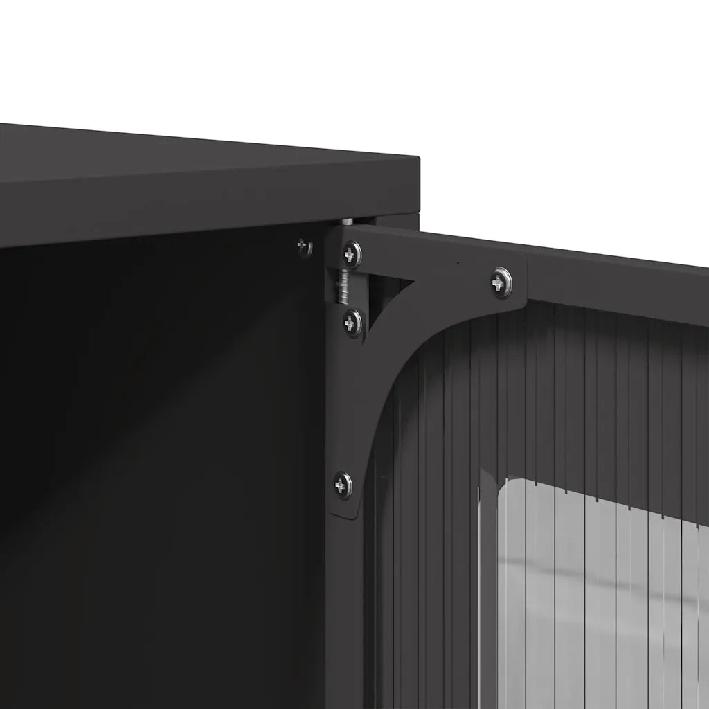 Mobile TV Nero 100,5x39x60,5 cm in Acciaio 853380