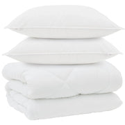 Piumone | Duvet Invernale con cuscino 3 pz Bianco Microfibra