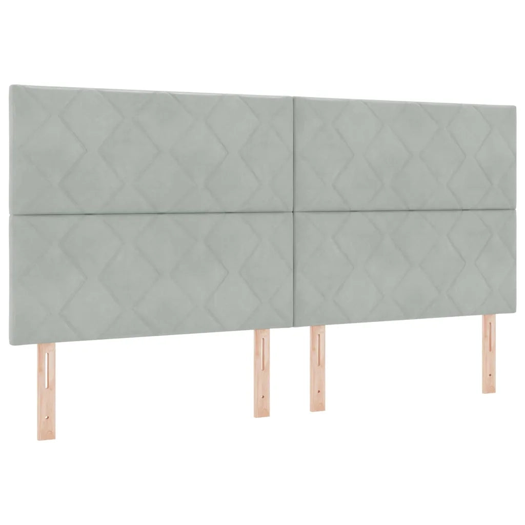 Letto a molle con materasso Grigio chiaro 200 x 200 cm Tessuto 3339920