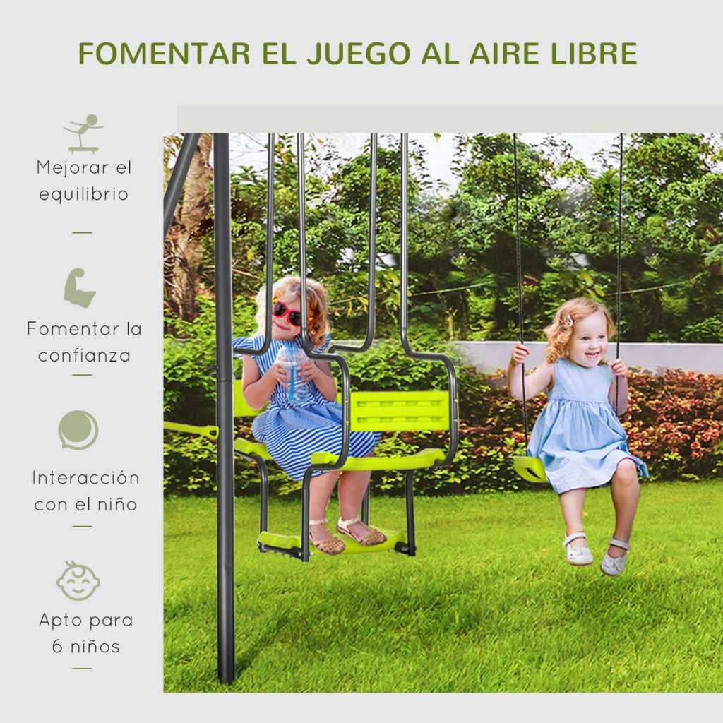 Altalena per Bambini ¨C Minimal ¨C Verde 355x184x186 cm