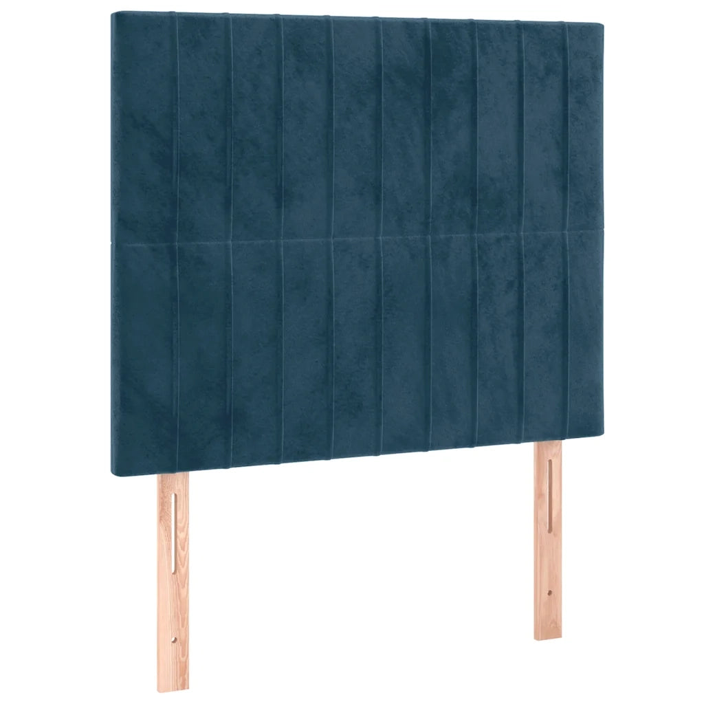 Letto a Molle con Materasso e LED Blu Scuro 120x200cm 3136237