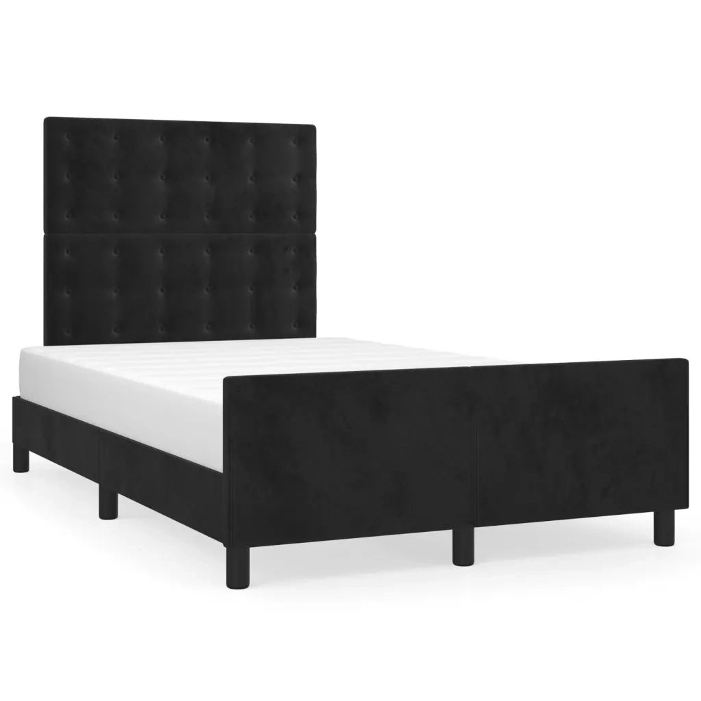 Giroletto senza Materasso Nero 120x200 cm Velluto