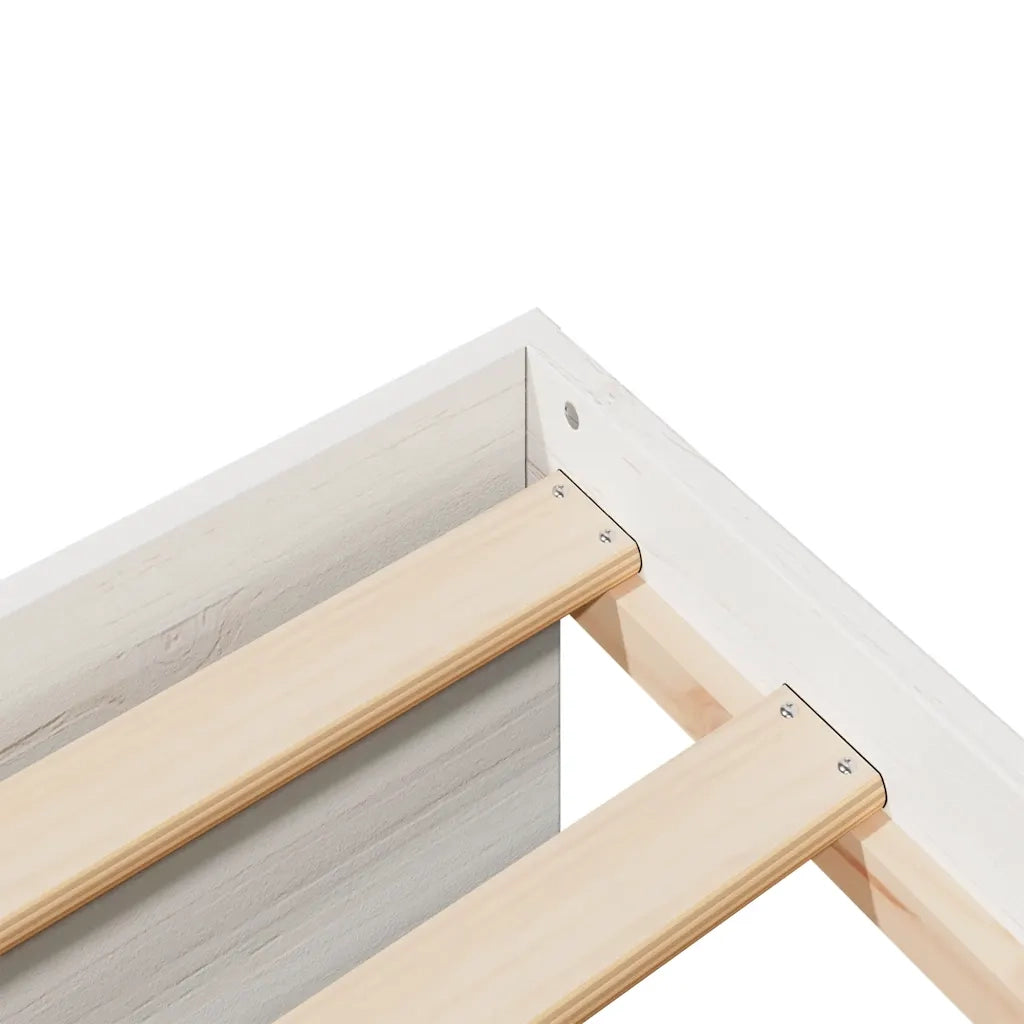 Letto singolo | Letto per adulti | Dormeuse senza Materasso Bianca 90x190 cm Legno Massello Pino