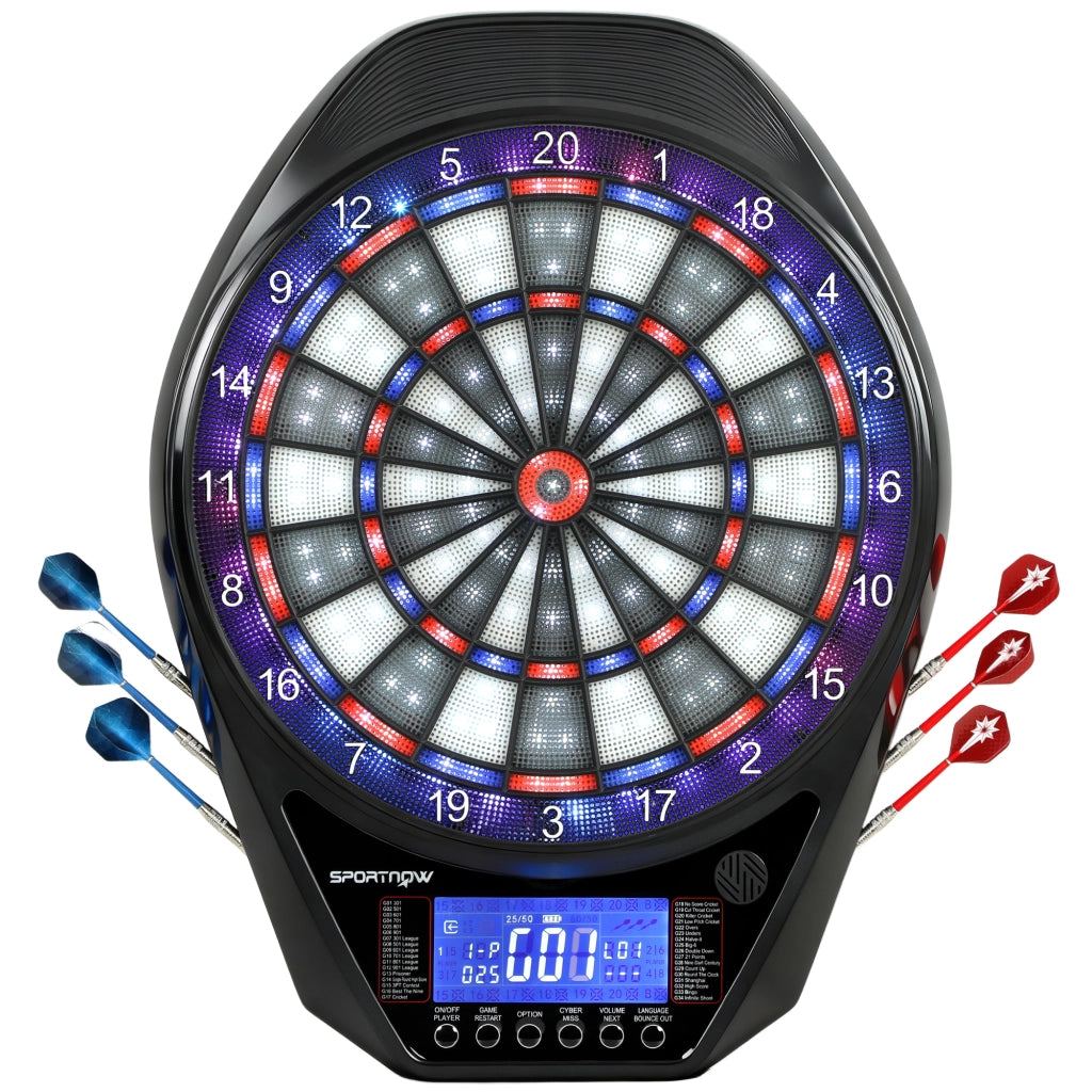 Gioco di Freccette Elettronico ¨C Minimal ¨C Nero, Schermo LED, Ricaricabile