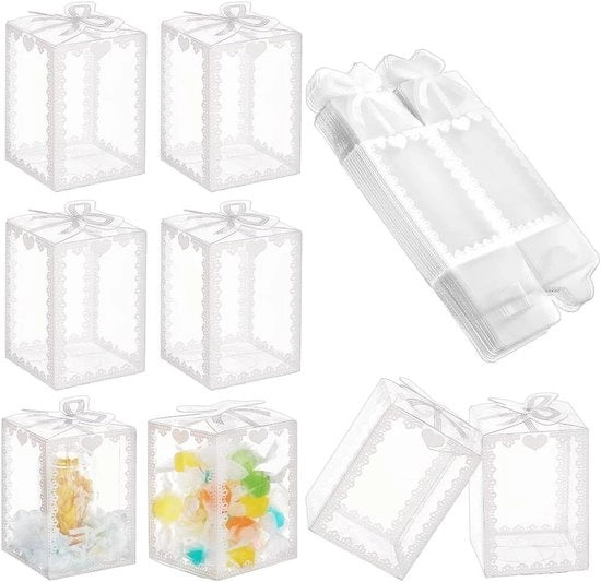 Contenitore in PVC trasparente per caramelle e cioccolato - Set da 24 pezzi