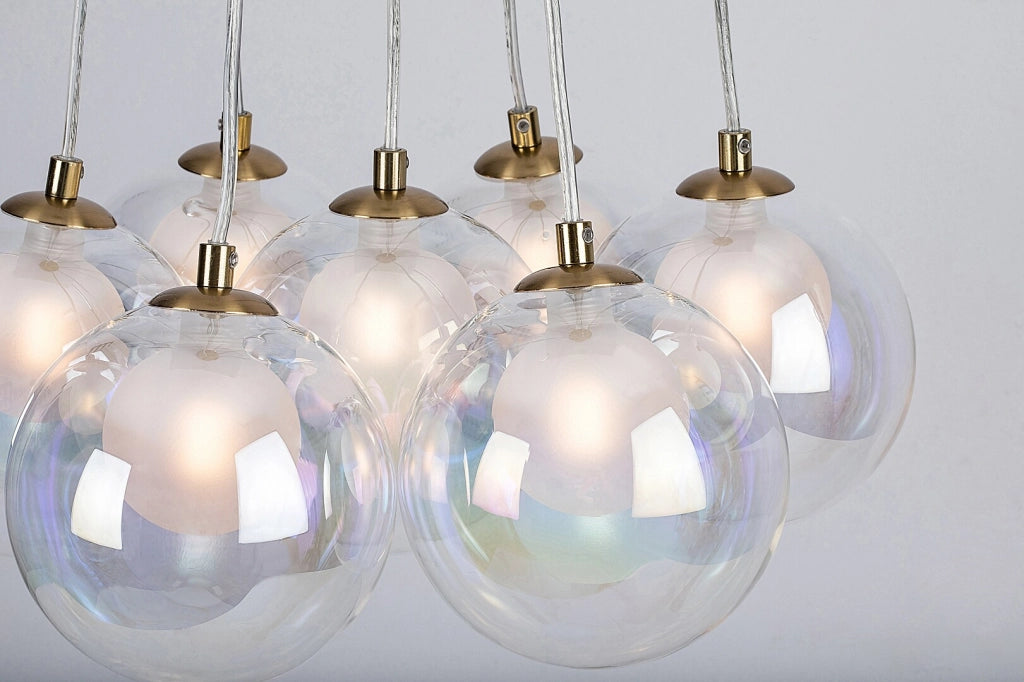 Lampada a sospensione Rabalux Rosehip 7xG9 vetro multicolor