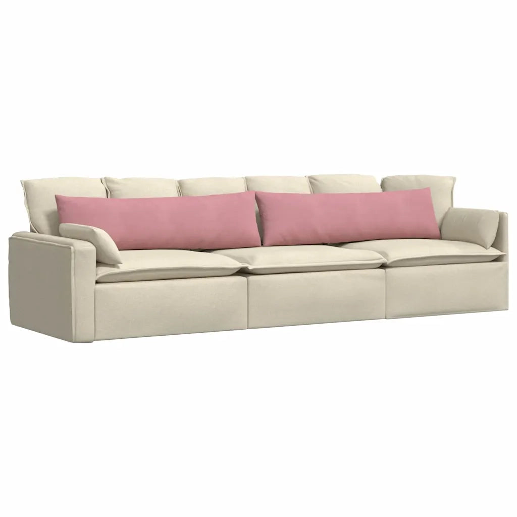 Cuscini da Divano 2 pz | Cuscini per sedie Rosa 145 x 40 cm Tessuto in Cords