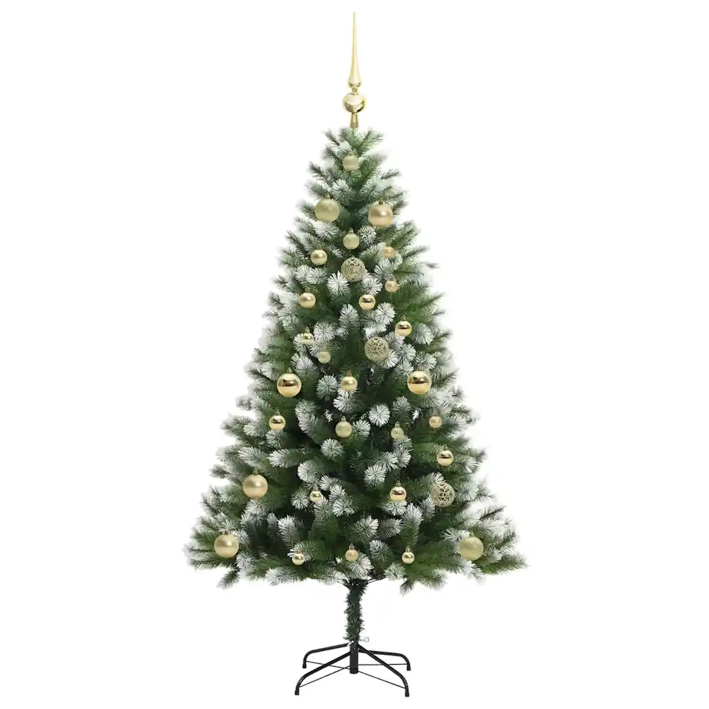 Albero di Natale artificiale a cerniera con neve fioccata 3395437