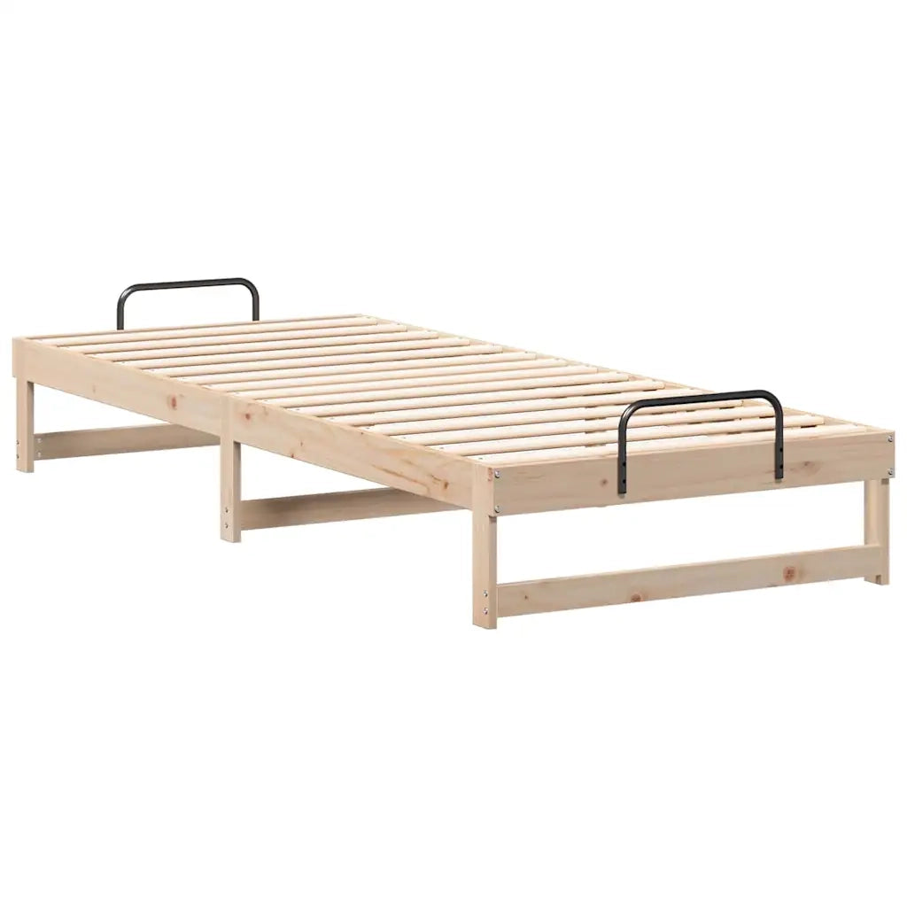 Letto singolo | Letto per adulti | Struttura del letto Marrone 90 x 220 cm Pino massello