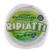 PIATTI FONDI RIUTILIZZABILI IN CONFEZIONE DA 25 PEZZI