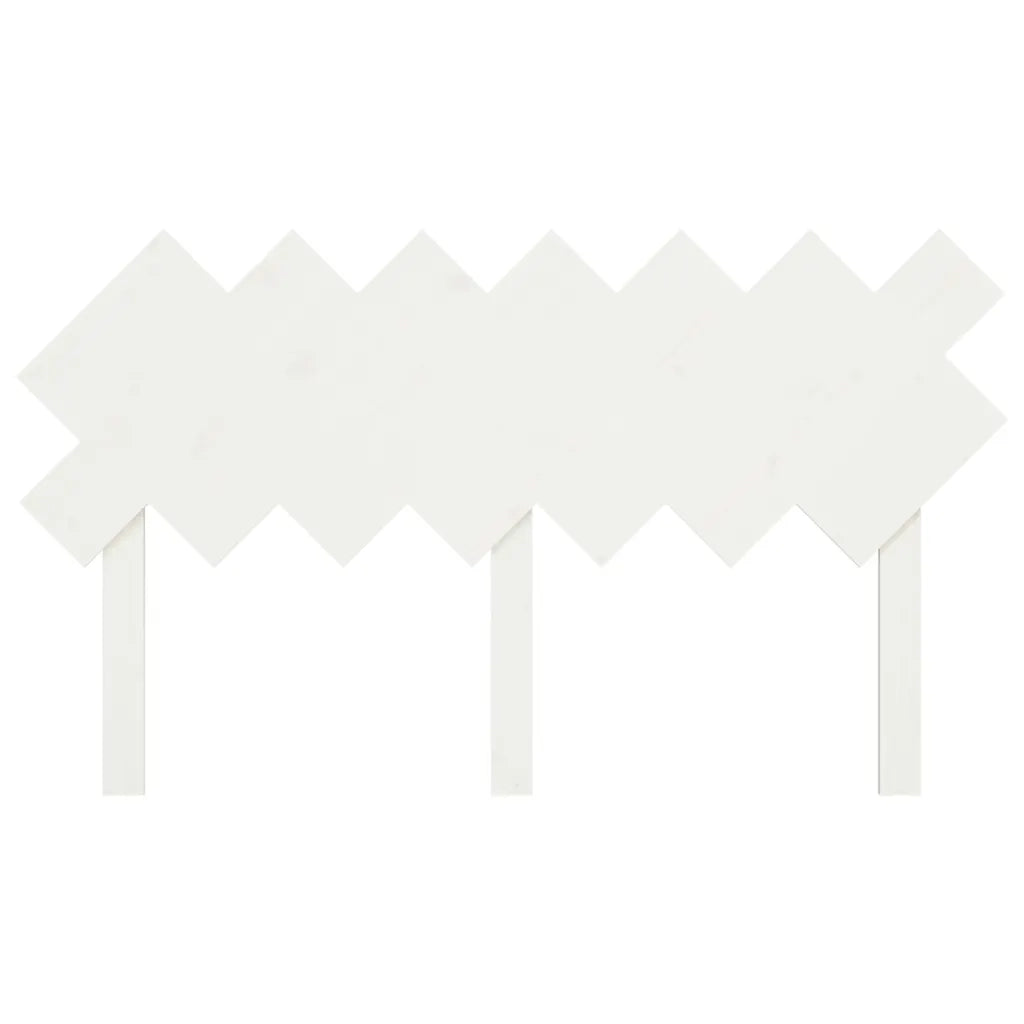 Testiera per Letto Bianca 141x3x80,5 cm Legno Massello di Pino 819221