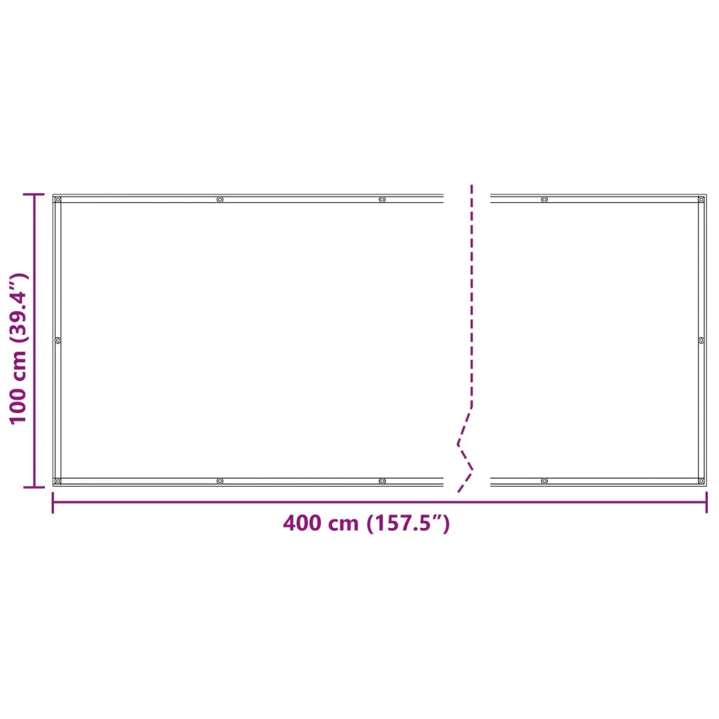 Schermo da balcone-Pannello per balcone Blu 100 x 400 cm Tessuto Oxford
