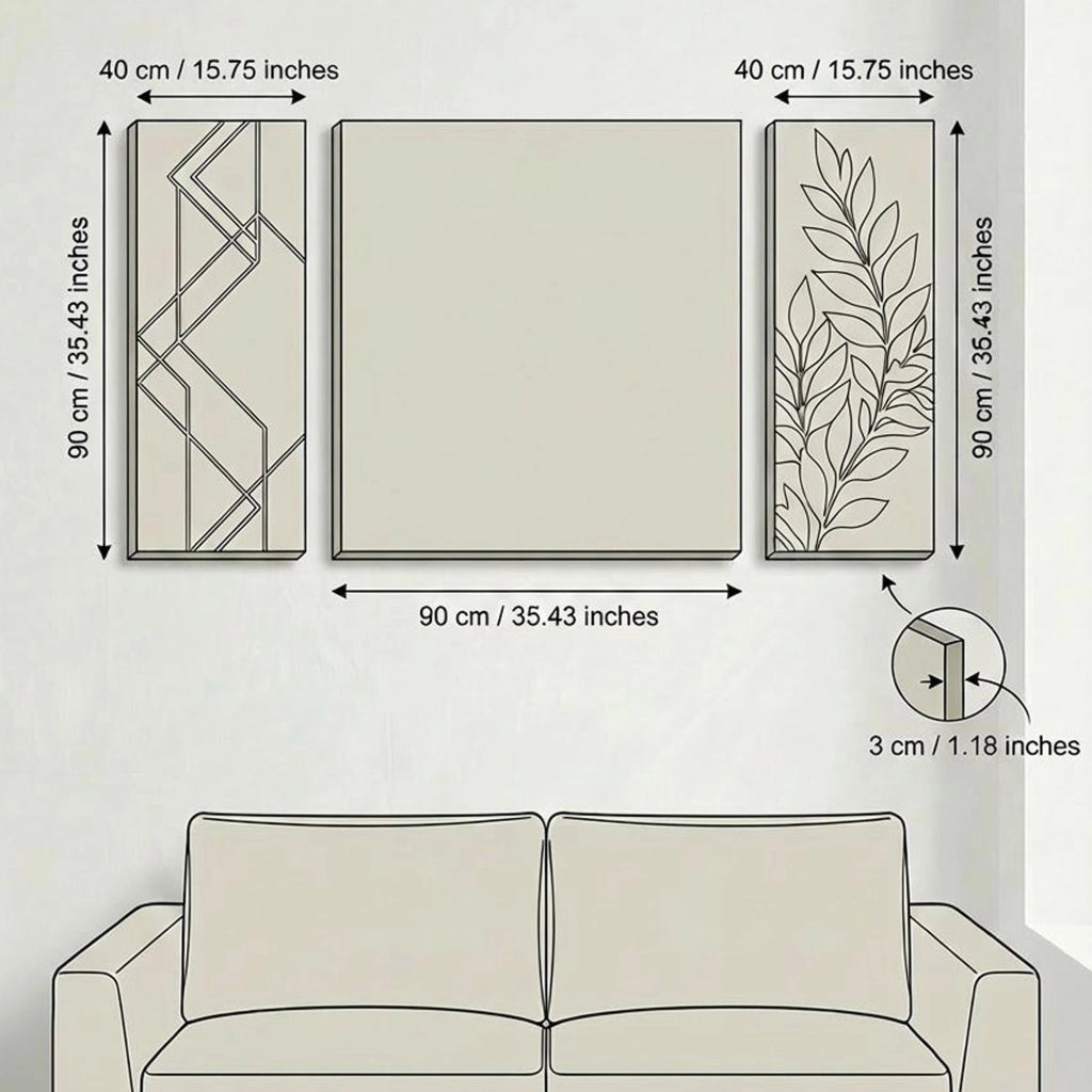 Nalesili, Quadro Materiale Struttura in Tessuto, 90x90h cm Multicolore