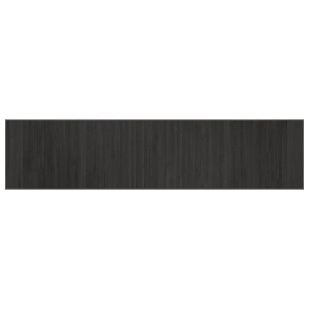 Tappeto Rettangolare Grigio 70x300 cm in Bambù 376880