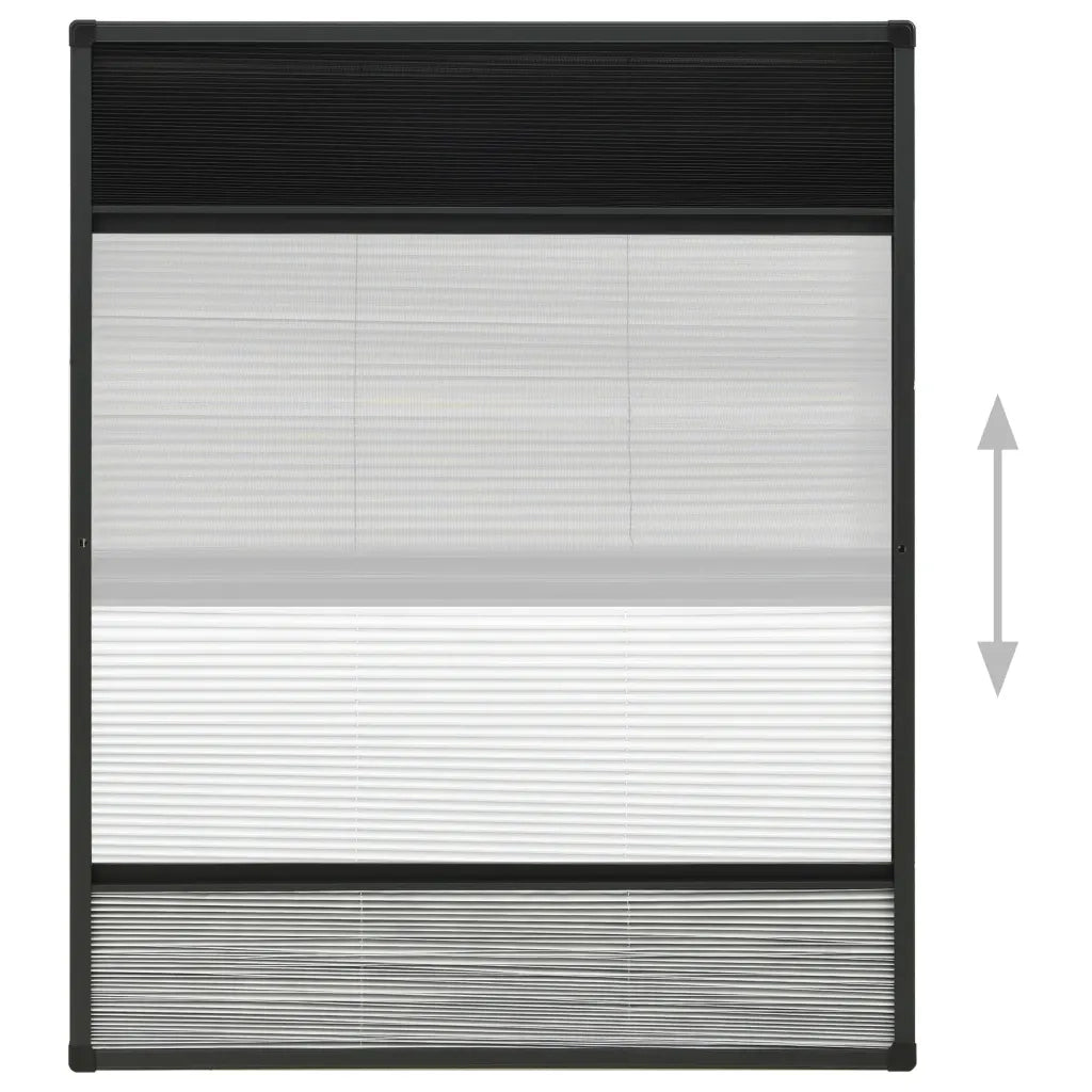 Zanzariera Plissettata in Alluminio 60x80 cm con Tendina cod mxl 54596