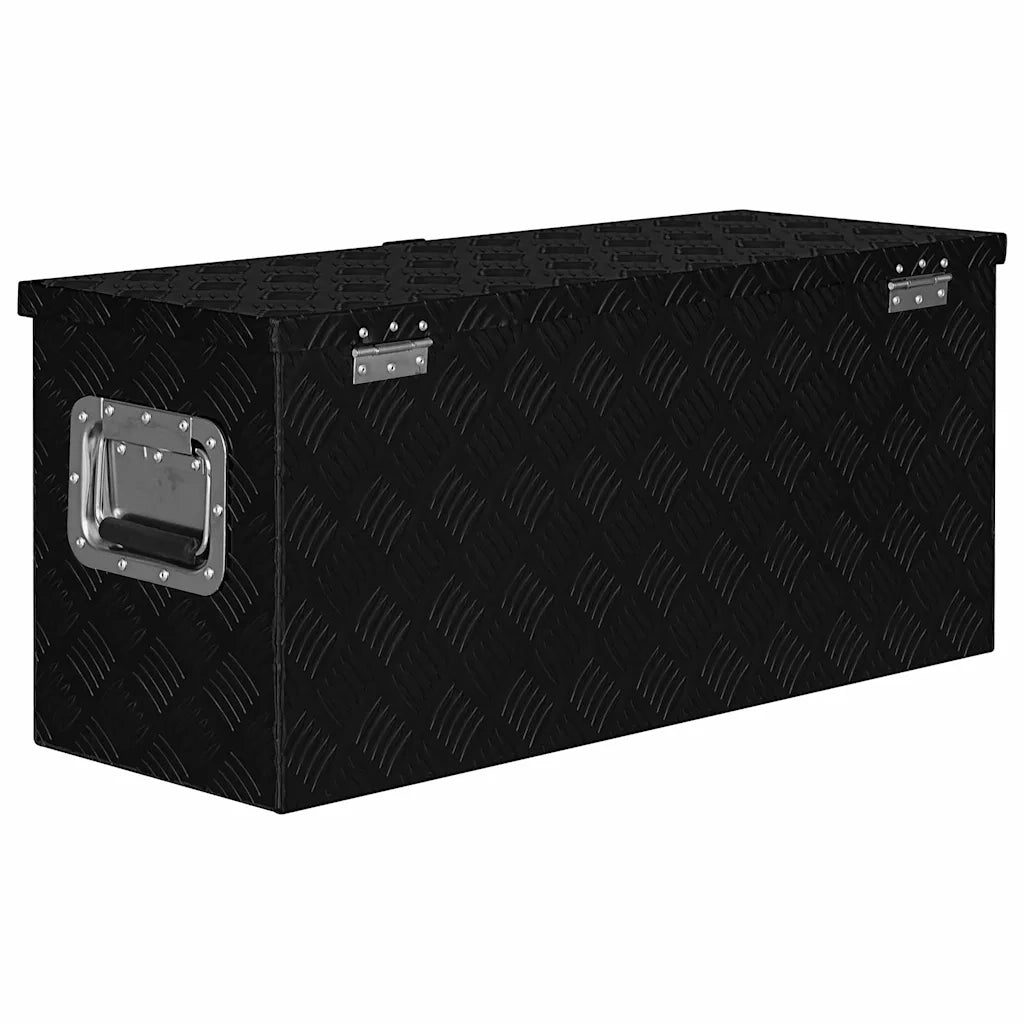 Cassetta in Alluminio 80x30x35 cm Nera 146442